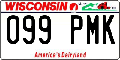 WI license plate 099PMK
