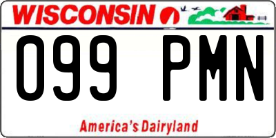 WI license plate 099PMN
