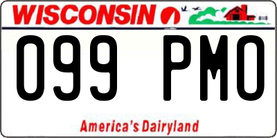 WI license plate 099PMO