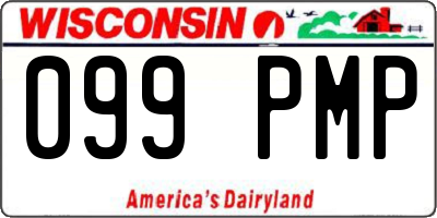 WI license plate 099PMP