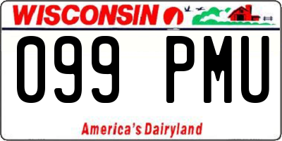WI license plate 099PMU