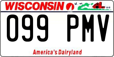 WI license plate 099PMV