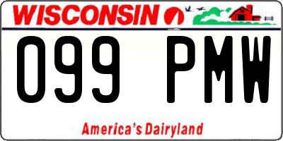 WI license plate 099PMW
