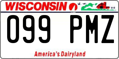 WI license plate 099PMZ