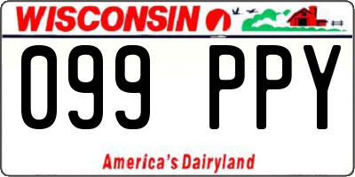 WI license plate 099PPY
