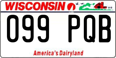 WI license plate 099PQB