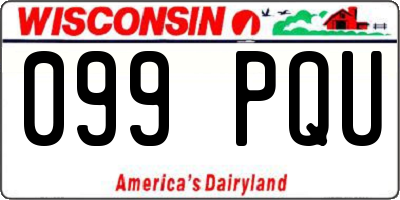 WI license plate 099PQU