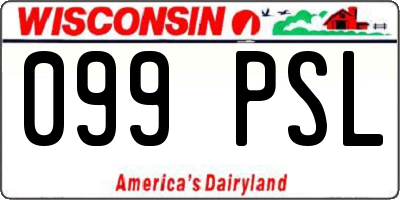 WI license plate 099PSL