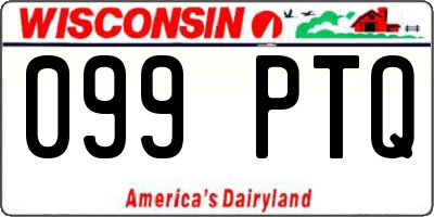 WI license plate 099PTQ