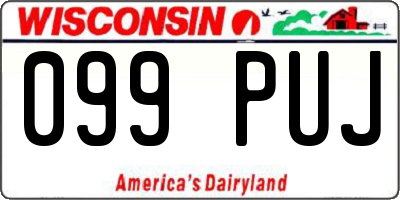 WI license plate 099PUJ
