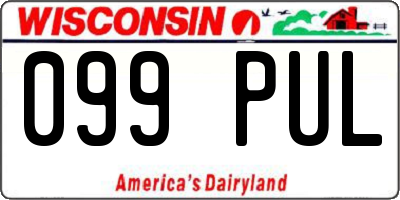 WI license plate 099PUL