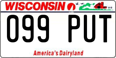 WI license plate 099PUT