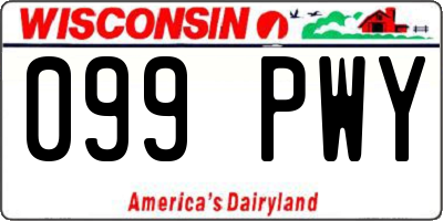 WI license plate 099PWY