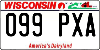 WI license plate 099PXA