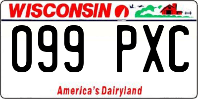 WI license plate 099PXC