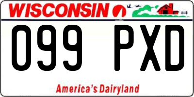 WI license plate 099PXD