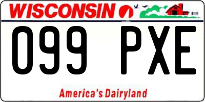 WI license plate 099PXE