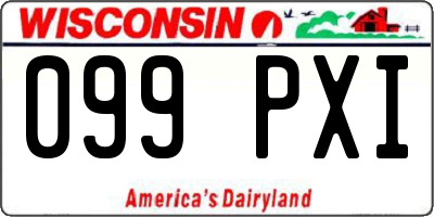 WI license plate 099PXI