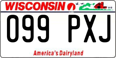WI license plate 099PXJ