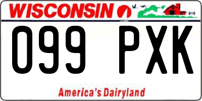 WI license plate 099PXK
