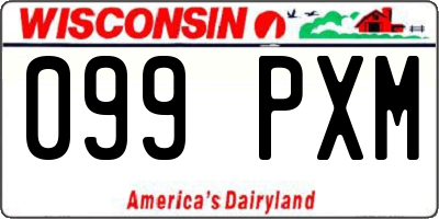 WI license plate 099PXM