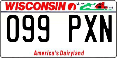 WI license plate 099PXN