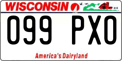 WI license plate 099PXO