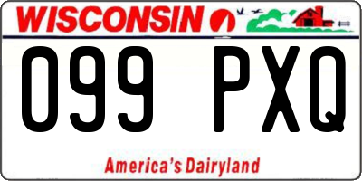 WI license plate 099PXQ