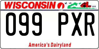 WI license plate 099PXR