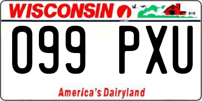 WI license plate 099PXU