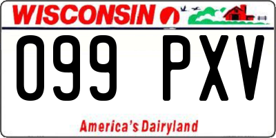 WI license plate 099PXV