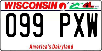 WI license plate 099PXW
