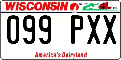 WI license plate 099PXX