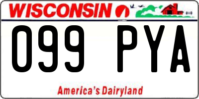 WI license plate 099PYA