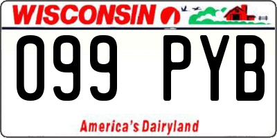 WI license plate 099PYB