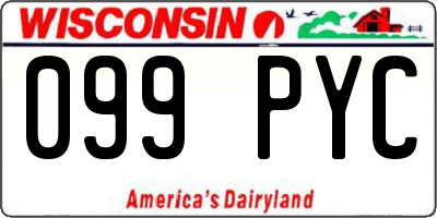 WI license plate 099PYC