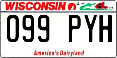 WI license plate 099PYH