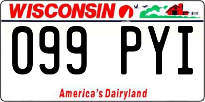 WI license plate 099PYI