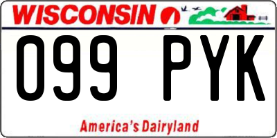 WI license plate 099PYK