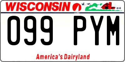 WI license plate 099PYM