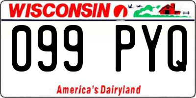 WI license plate 099PYQ