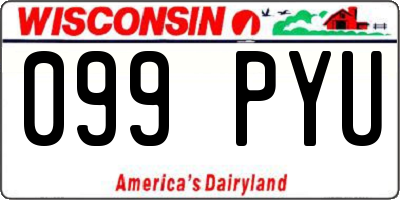 WI license plate 099PYU