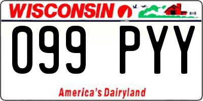 WI license plate 099PYY