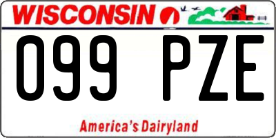 WI license plate 099PZE