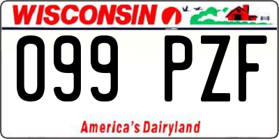 WI license plate 099PZF