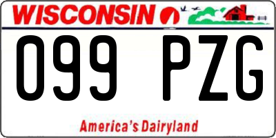 WI license plate 099PZG
