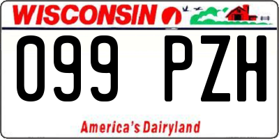WI license plate 099PZH