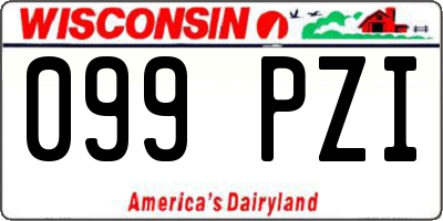 WI license plate 099PZI