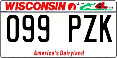 WI license plate 099PZK
