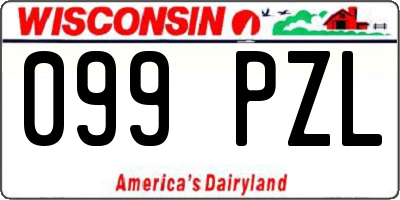 WI license plate 099PZL